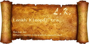 Lenkh Kleopátra névjegykártya